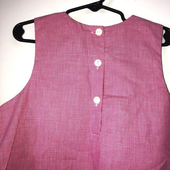 NWT Anavini Girls Hand Smocked Red Jumper Dress Frog Design - 100% Cotton Size 6 - Picture 7 of 7